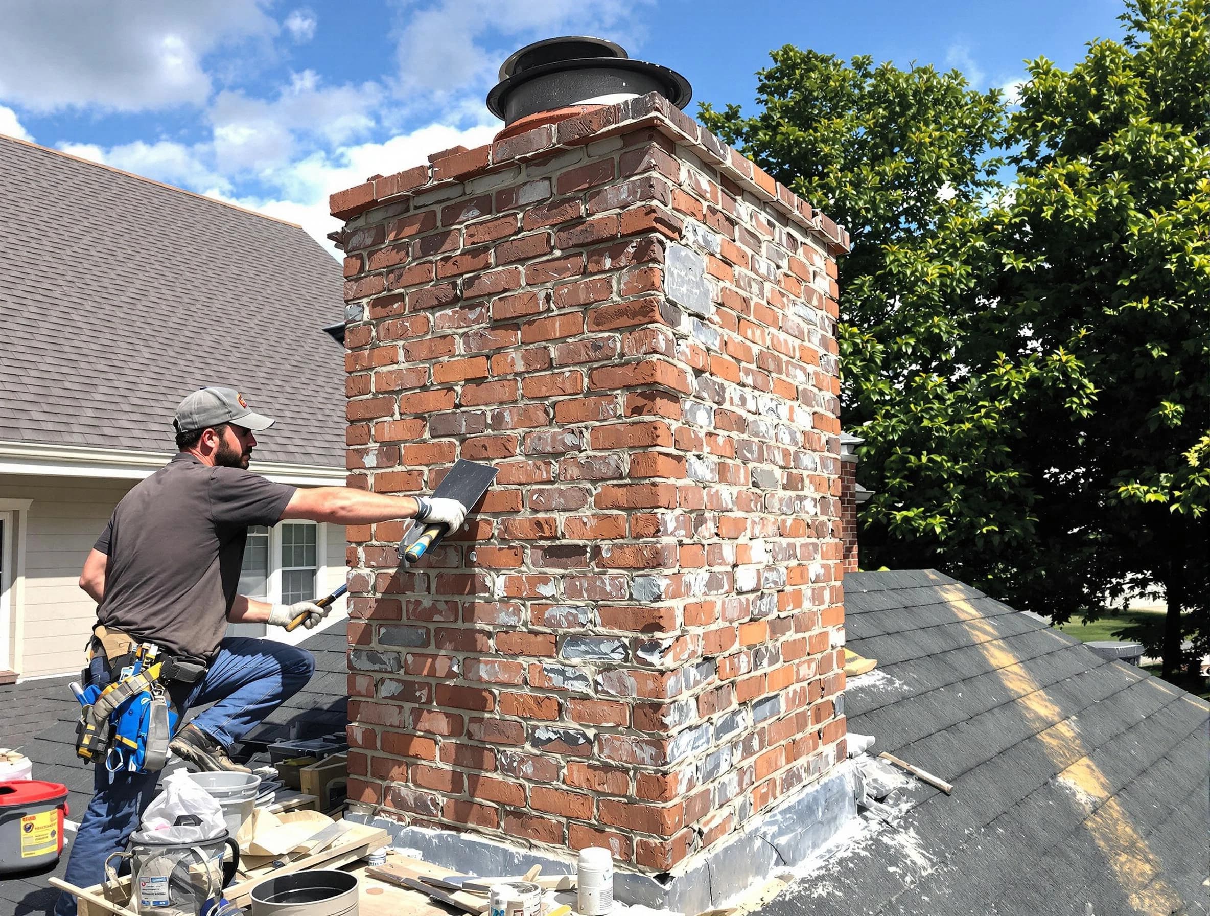 Completed chimney rebuild by Woods Cross Chimney Sweep in Woods Cross, UT