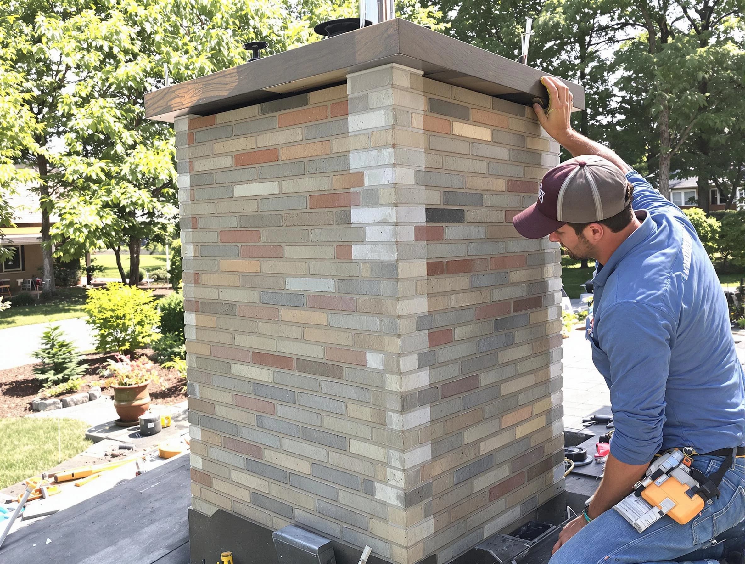 Woods Cross Chimney Sweep completing a modern chimney remodel in Woods Cross, UT
