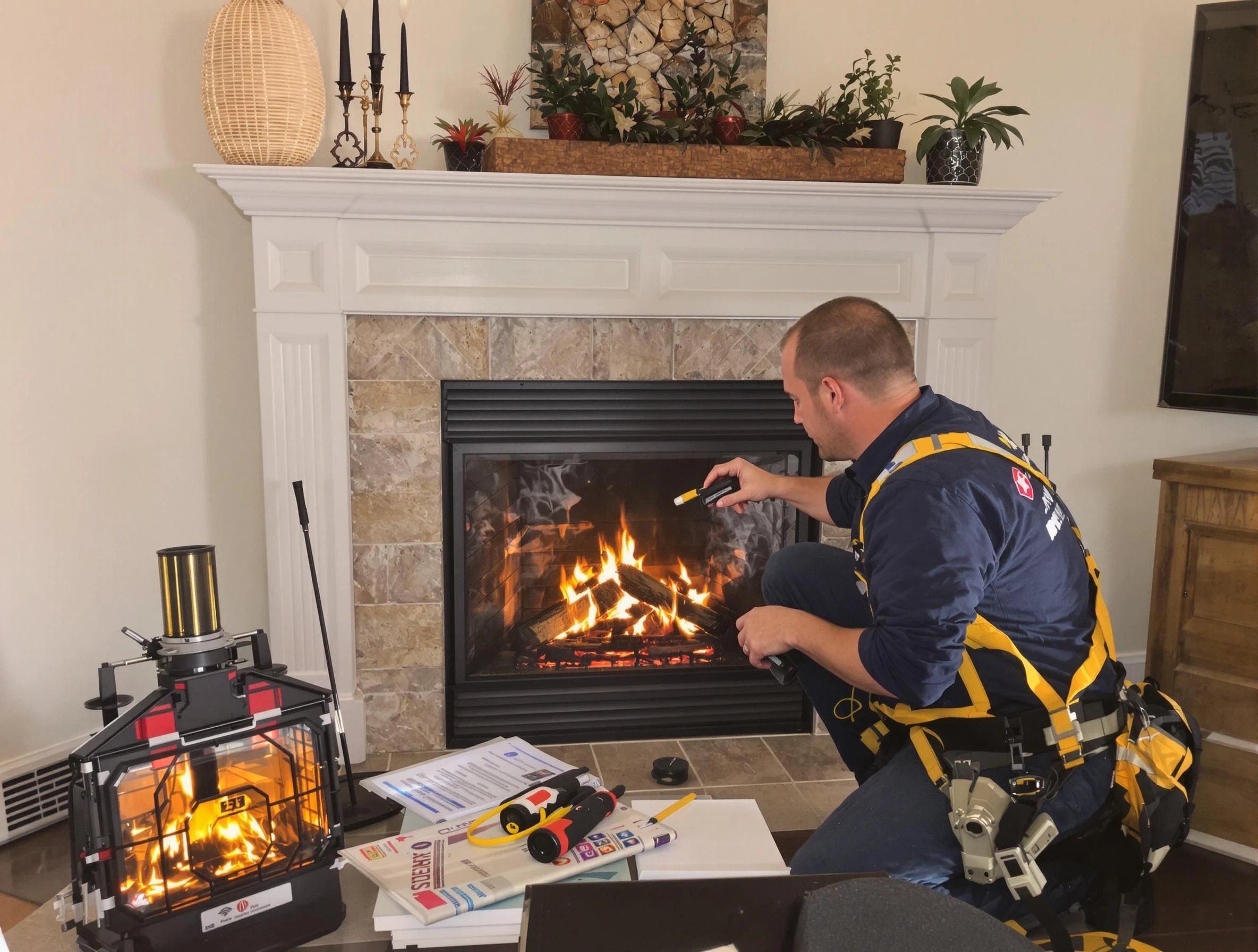 Safety-focused fireplace inspection by Woods Cross Chimney Sweep in Woods Cross, UT
